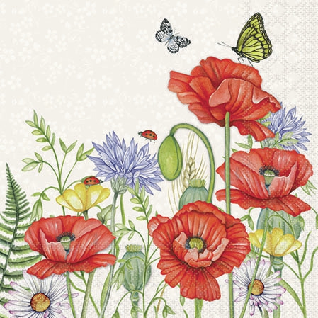 Servietten 25x25 cm - Summertime White