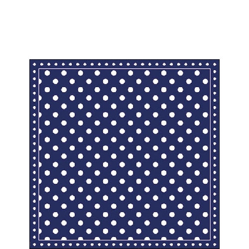 Servietten 25x25 cm - Stripes Dots Blue 