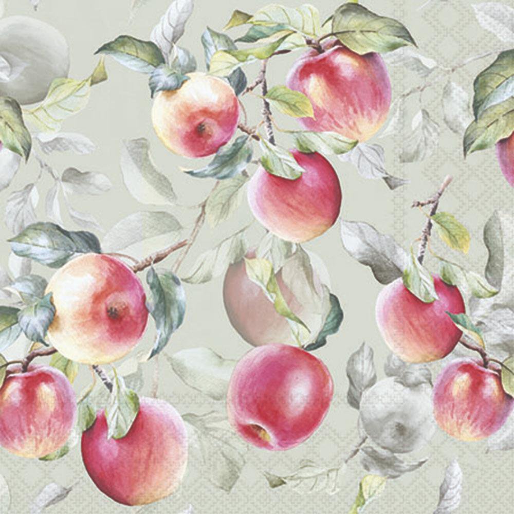 餐巾25x25厘米 - Fresh Apples Green 