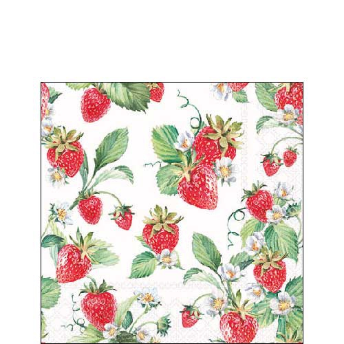 Servilletas 25x25 cm - Garden strawberries