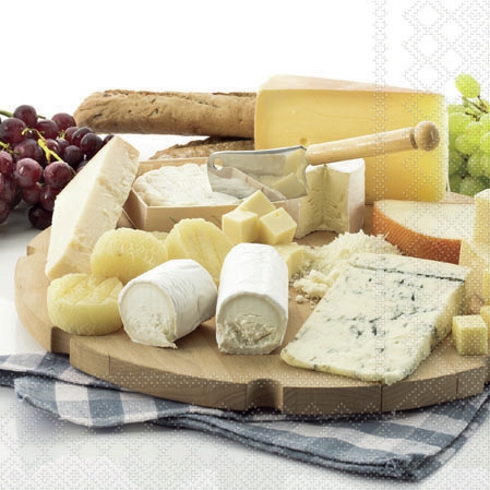 Servietten 25x25 cm - Cheese Platter 