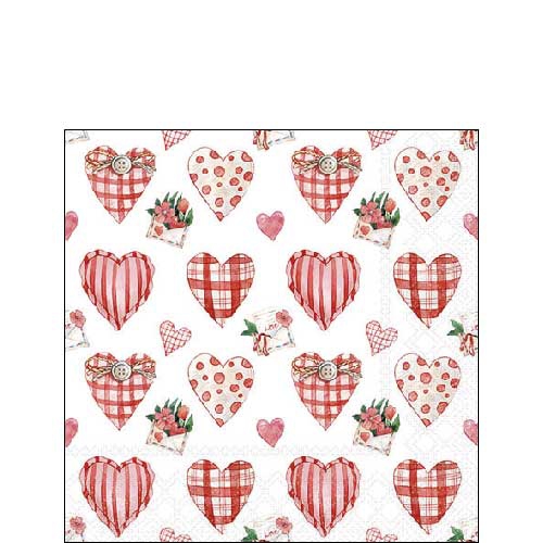 餐巾25x25厘米 - Lovely hearts , ?,  ???,  ??,  ?,  ??,  ??,  ??