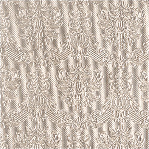 Servietten 33x33 cm - Elegance pearl taupe , Ornamente,  geprägte Servietten