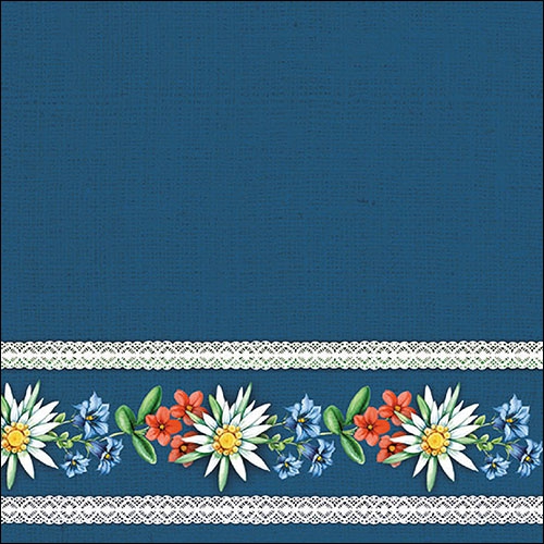 Guardanapos 33x33 cm - Bavarian Flowers Blue 