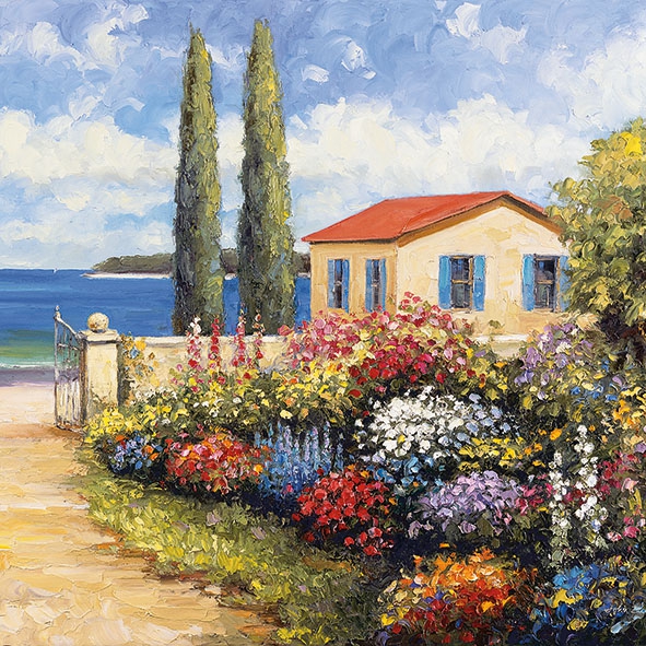 Servietten 33x33 cm - Florals by the Sea