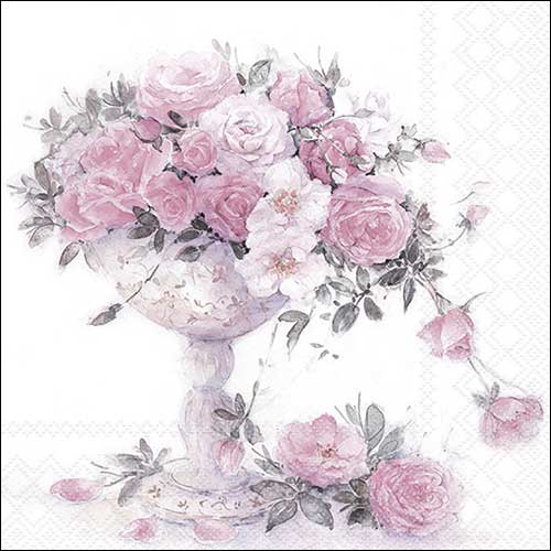 Serviettes 33x33 cm - Flora vintage , coq,  fleurs,  poule,  Pâques