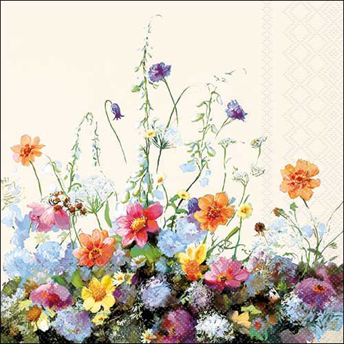 Napkins 33x33 cm - Summer breeze cream, wood,  Meadows