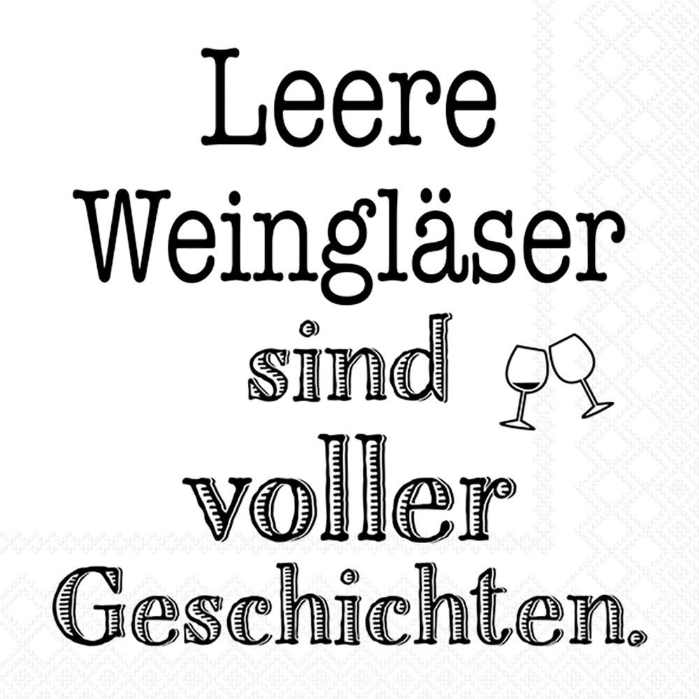 Guardanapos 33x33 cm - Leere Weingläser