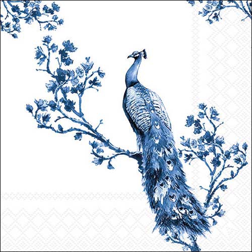 Servilletas 33x33 cm - Royal peacock , Pavo real,  animales