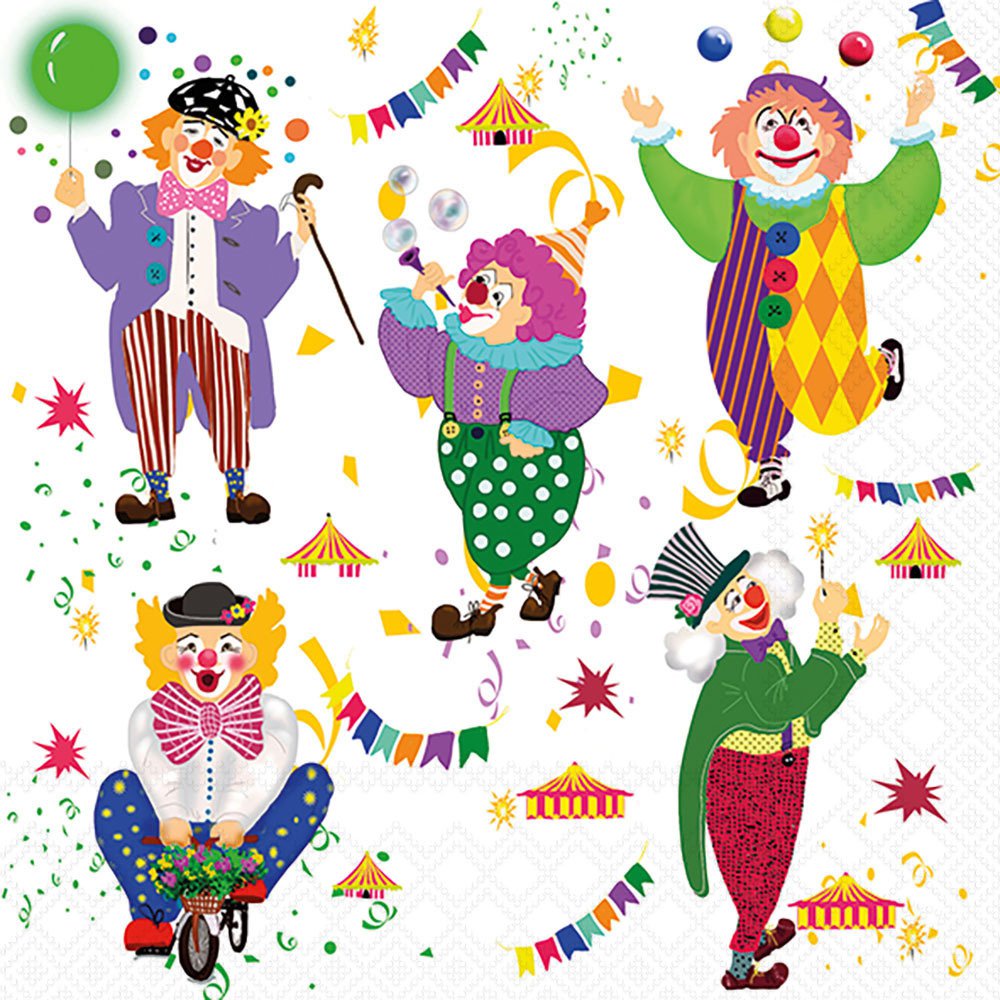 Servietten 33x33 cm - Carnival