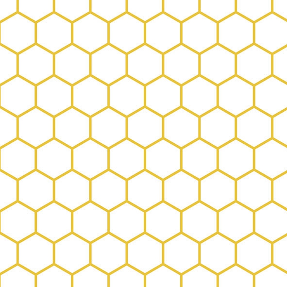 Napkins 33x33 cm - Hexagon Yellow 