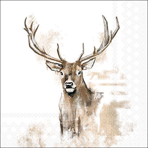 Serwetki 33x33 cm - Antlers , Jele?,  Las,  Jele?,  ??ki