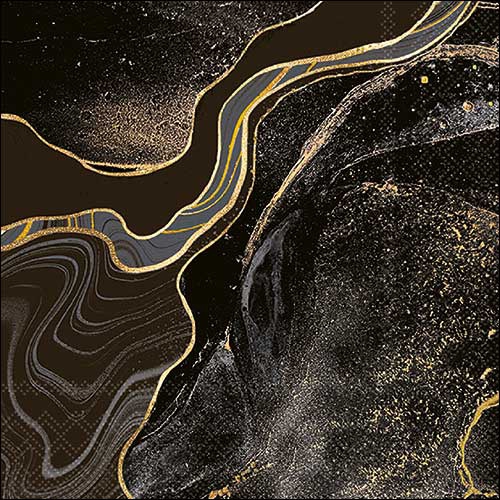 Serwetki 33x33 cm - Marble black , marmur,  marmurkowy,  wzór,  uroczysto??,  wydarzenia