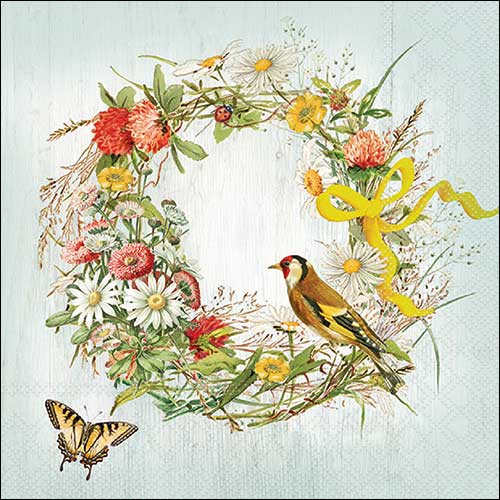 Napkins 33x33 cm - Wreath with ribbon