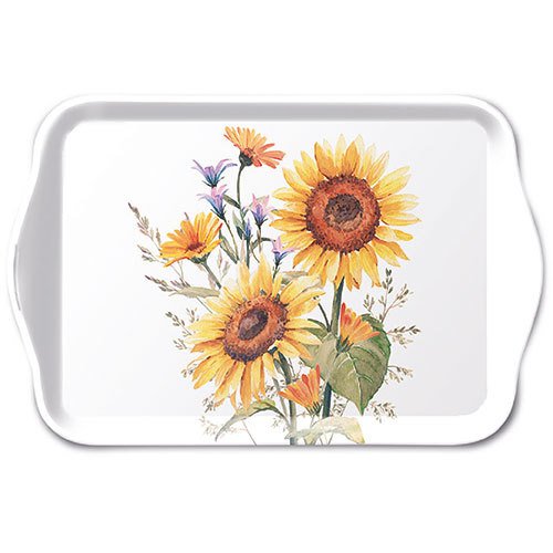 Tablett - Sunflowers, Sonnenblumen,  Gräser
