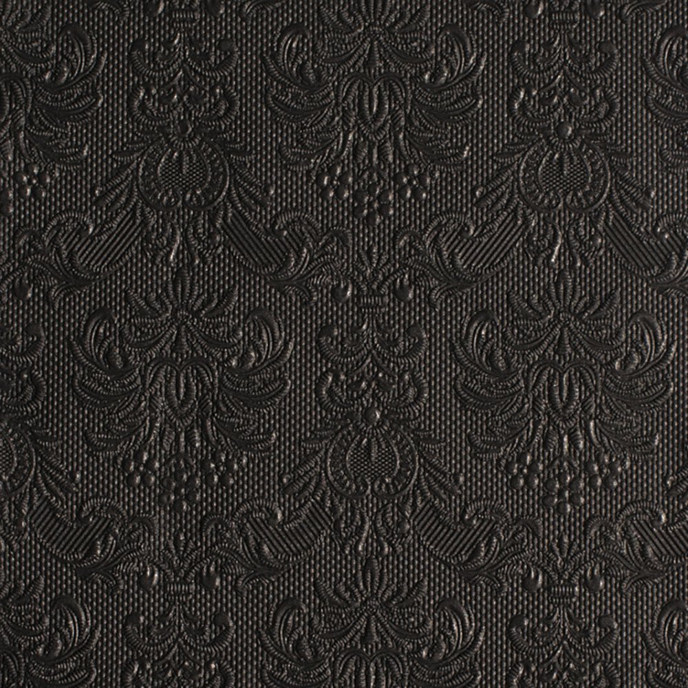 Servietten 40x40 cm - Napkin 40 Elegance Black , Ornamente, geprägte Servietten, geprägte Servietten Servietten 40x40 cm - Napkin 40 Elegance Black