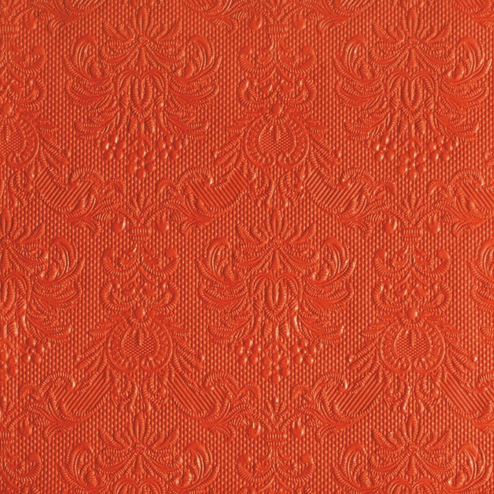 Servietten 40x40 cm - Elegance orange, Barock,  Ornamente,  elegant,  orange,  Einfarbige Servietten,  geprägte Servietten,  Feier,  Party,  Ereignisse