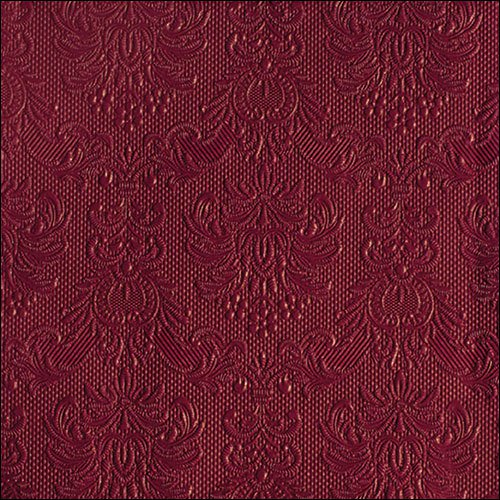 Servilletas 40x40 cm - Elegance ruby red, Barroco,  Adornos,  rojo,  rojo vino,  Burdeos,  Servilletas de un solo color,  servilletas en relieve,  Celebración,  Fiesta,  Boda,  Eventos