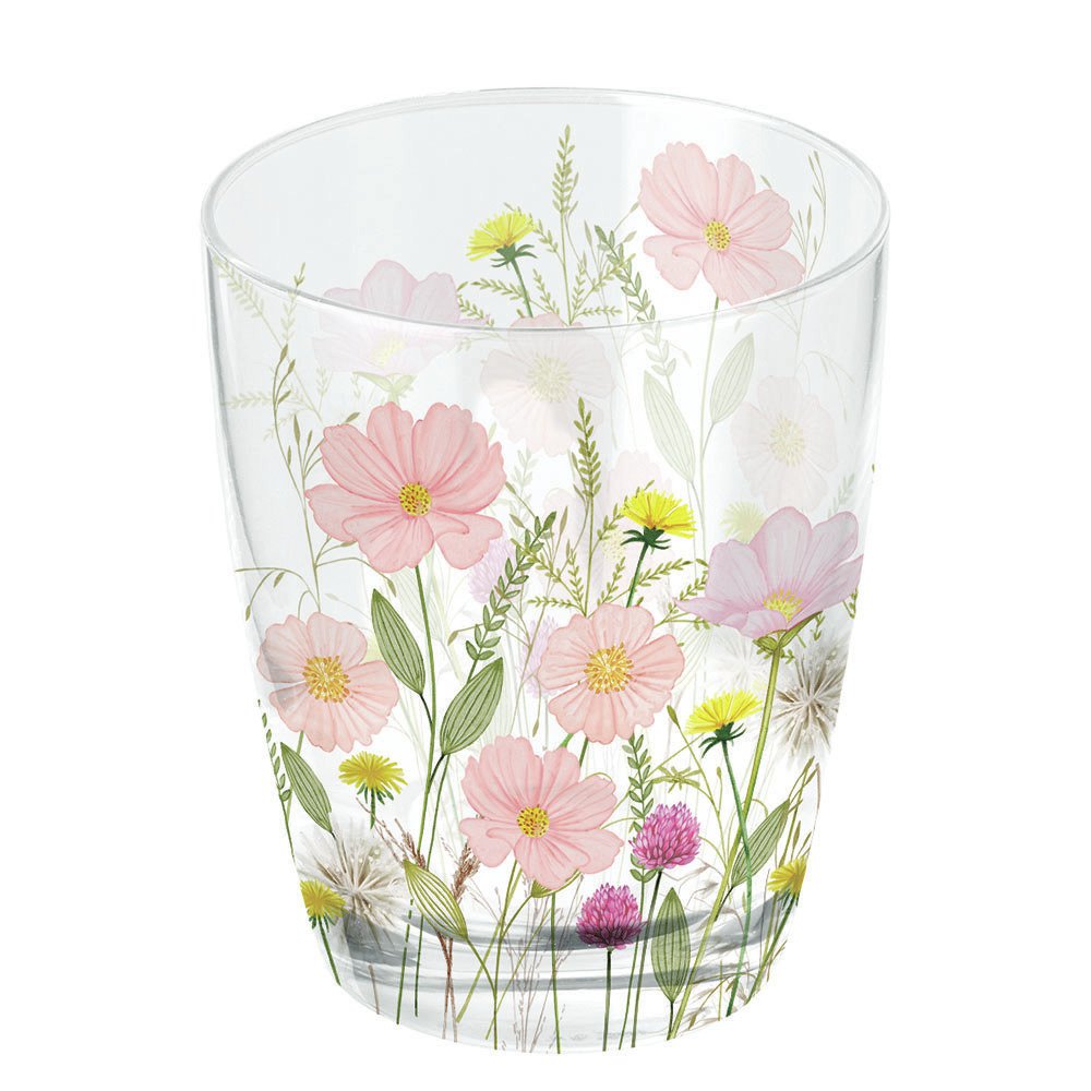 Wasserglas - Pastel flowers pink