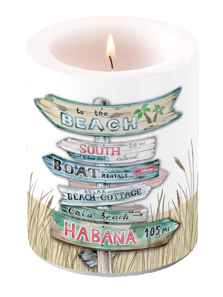 decorative candle - Road Signs Sand