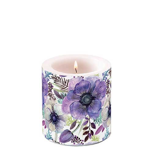 Candela decorativa piccola - Candle small Purple dream, I fiori,  Fiori,  viola,  viola