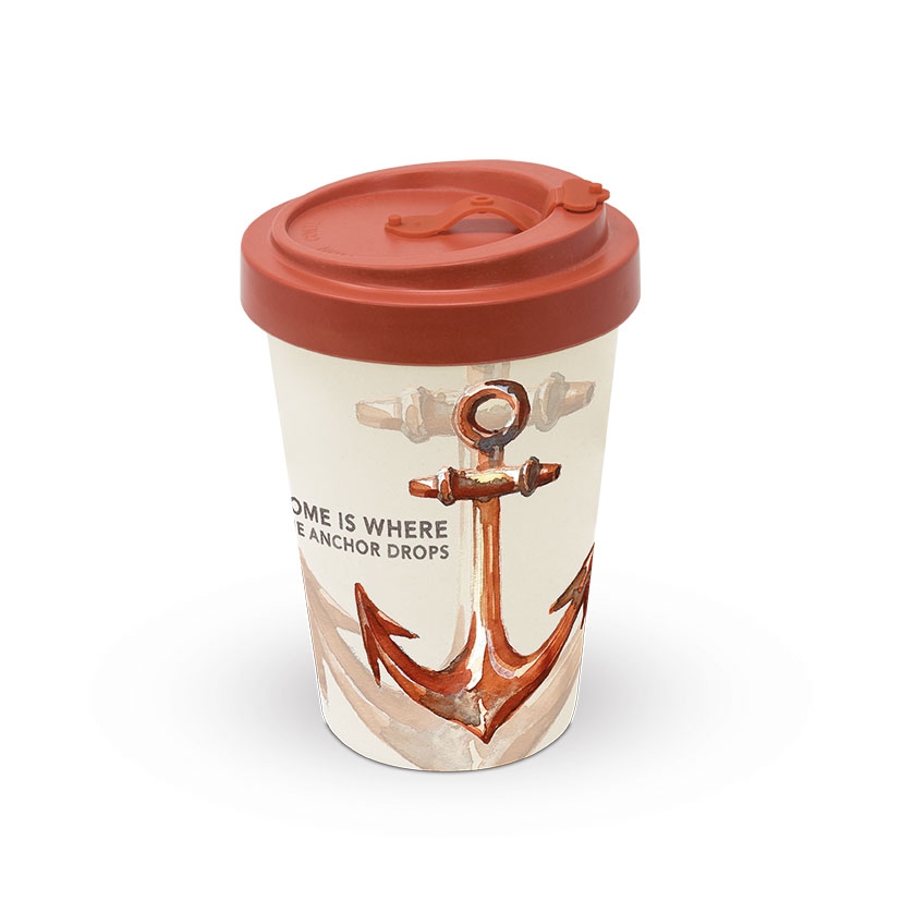 Bamboo mug To-Go - Rusty Anchor, anchors Bamboo mug To-Go - Rusty Anchor