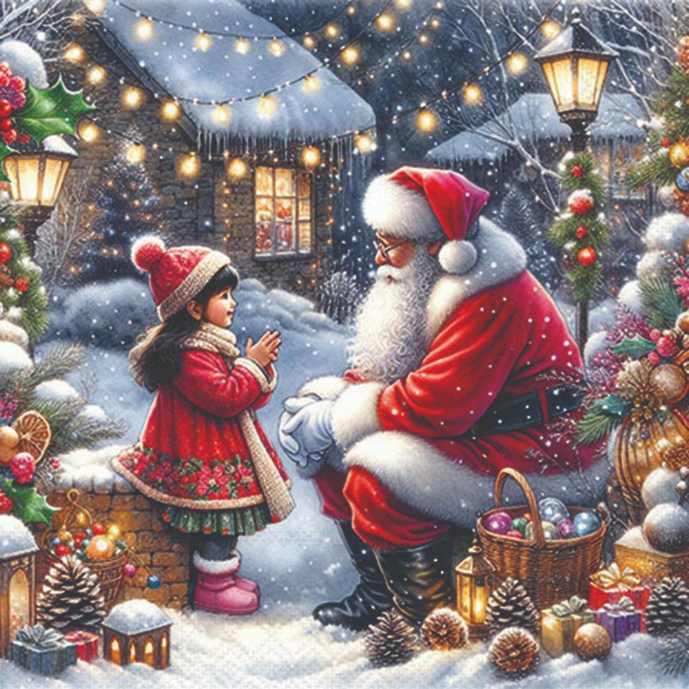 Servetten 25x25 cm - Talking to Santa