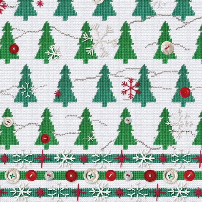 Servietten 33x33 cm - X-Mas Knitting , Tannenbaum Servietten 33x33 cm - X-Mas Knitting