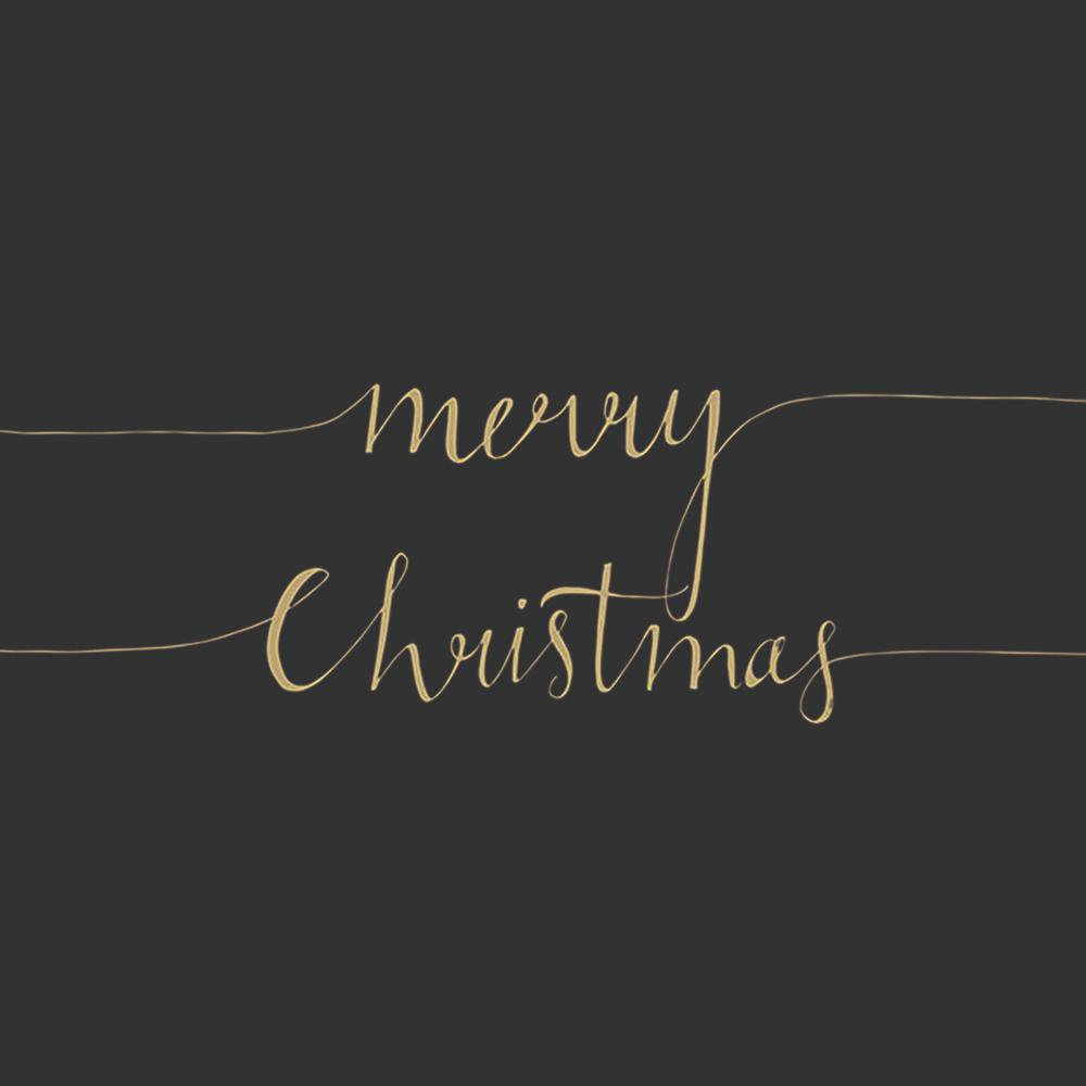 餐巾33x33厘米 - Christmas Note Black/Gold 