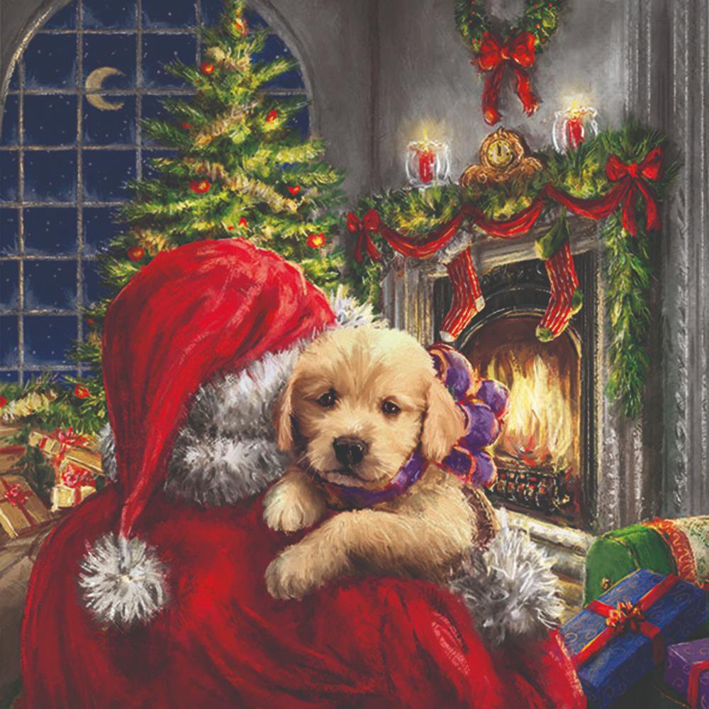 Guardanapos 33x33 cm - Puppy At Fire 