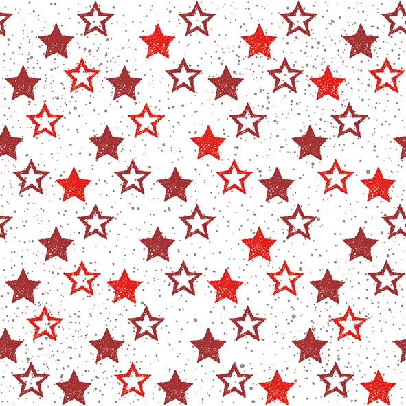 Napkins 33x33 cm - Stars All Over Red