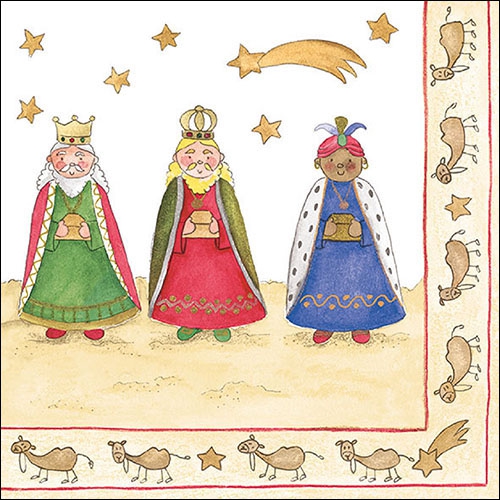 Guardanapos 33x33 cm - Three Wise Kings 