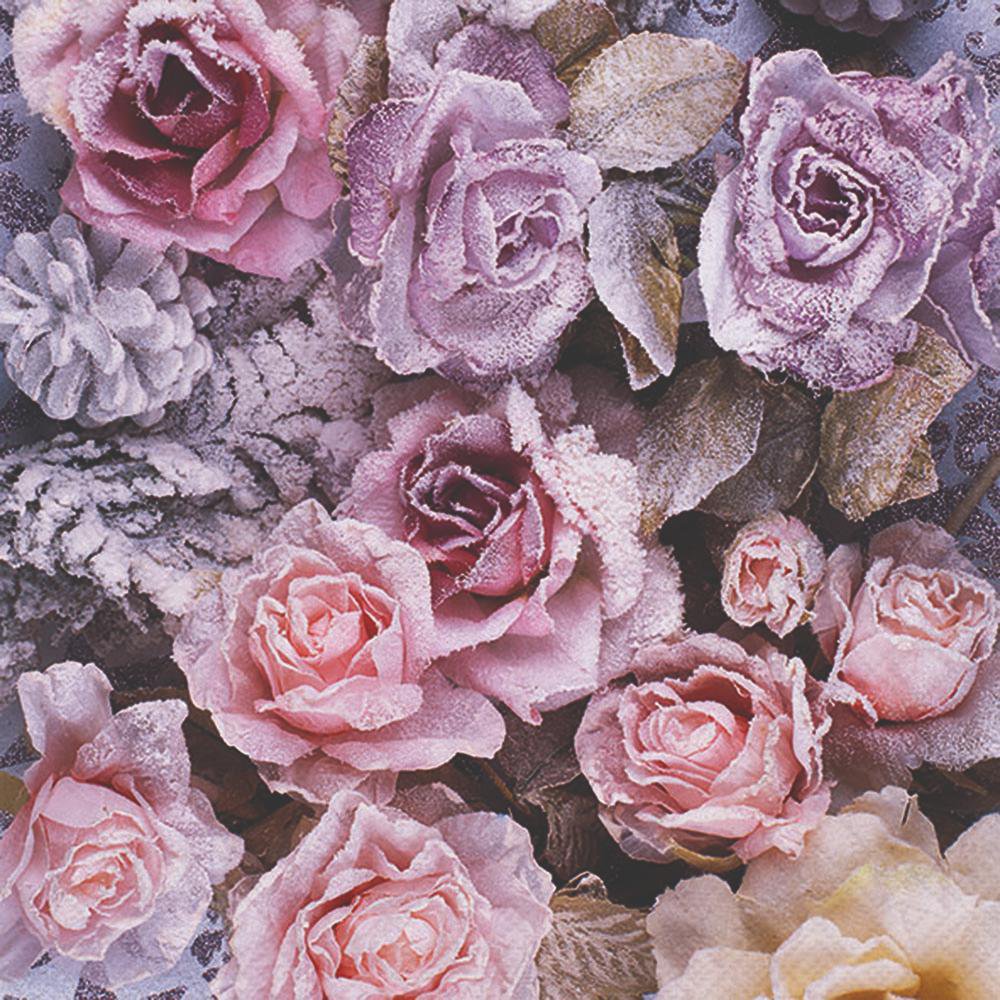 Servietten 33x33 cm - Winter Roses 