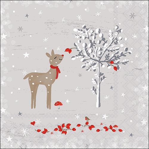 Servietten 33x33 cm - Sniffing Deer 