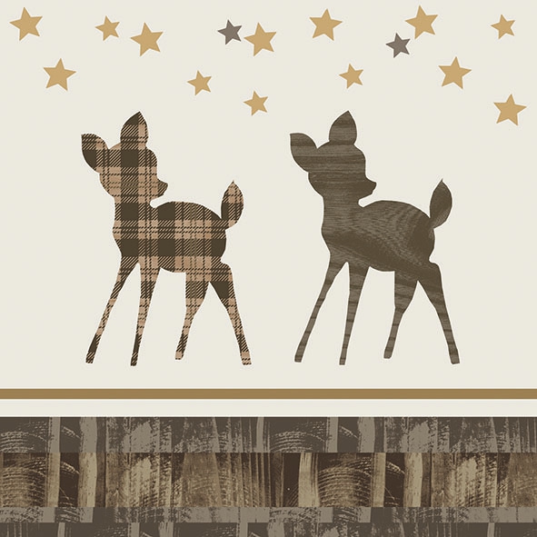 餐巾33x33厘米 - Wooden Deer 