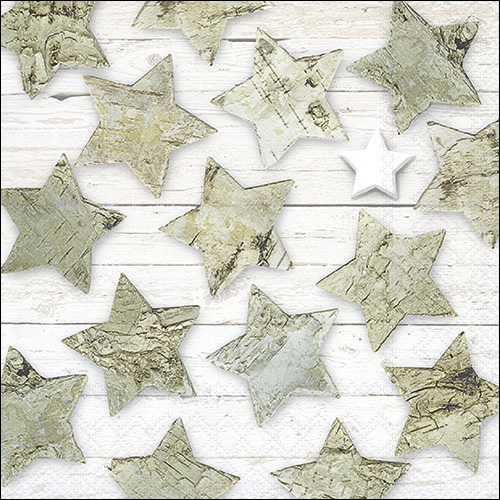 Servietten 33x33 cm - Birch Stars 