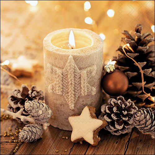 Servietten 33x33 cm - Candlelight, 