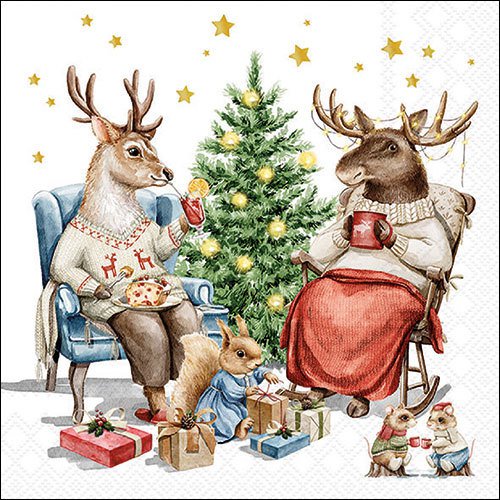 Servietten 33x33 cm - Winter companions, 