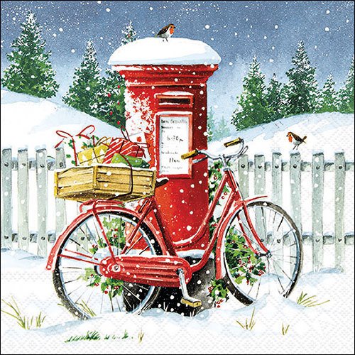 Napkins 33x33 cm - Delivery bike, 