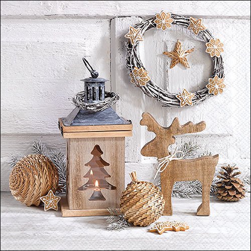 Serwetki 33x33 cm - Wooden decorations, 