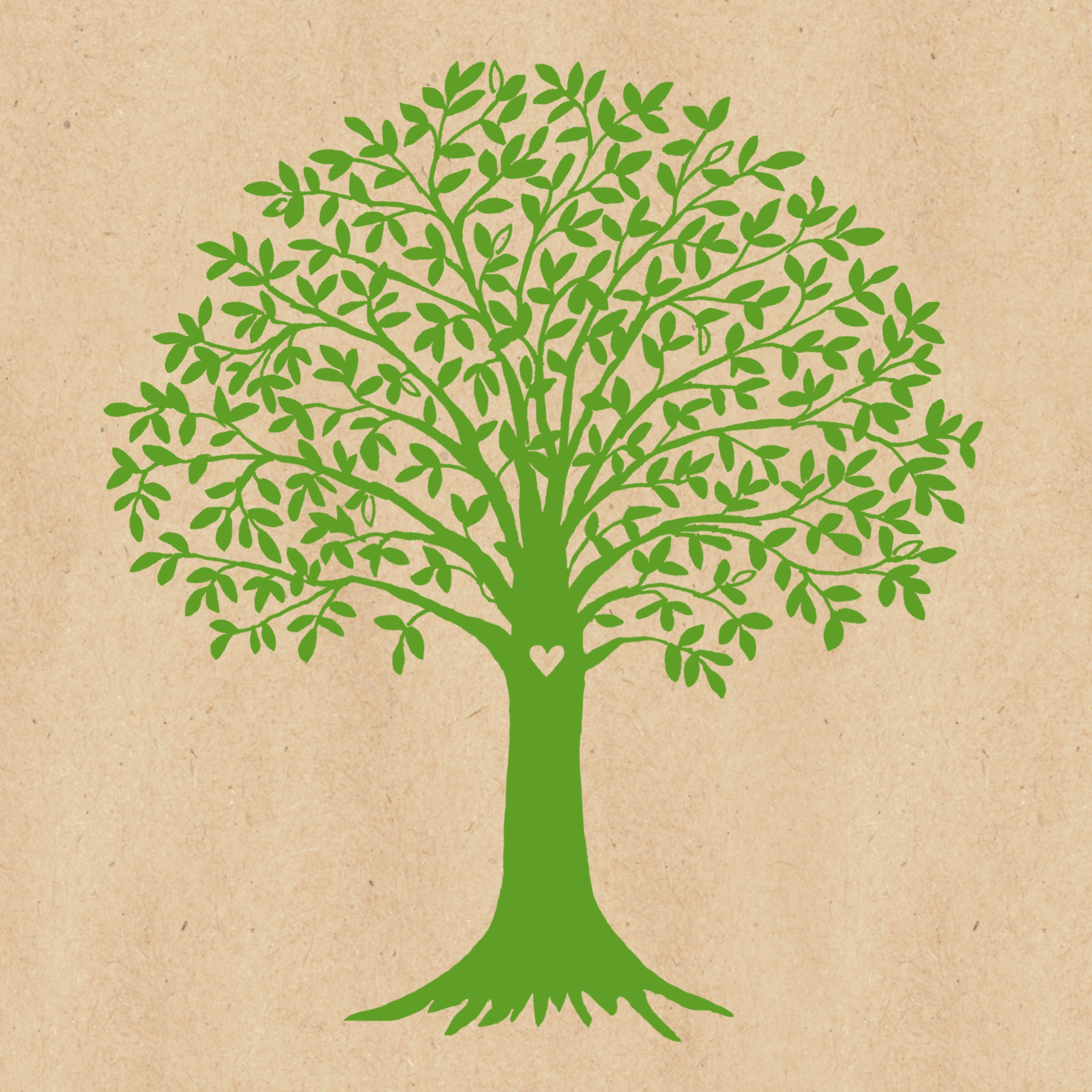 Napkins 33x33 cm By Nature -  Tree of Love, Tree,  Trees,  Hearts,  Love,  Plants,  Events