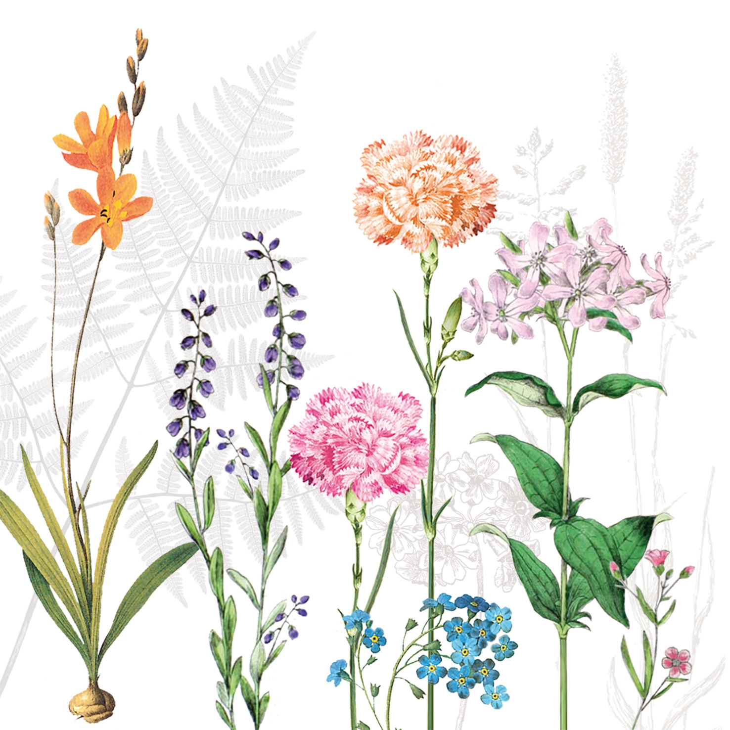 Serwetki 25x25 cm Cocktail -  Botanica, ??ka,  Kwiaty,  Las,  ??ki