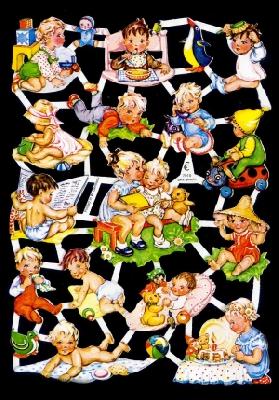 Glanzbilder - Kinder im Urlaub, Kinder,  Baby
