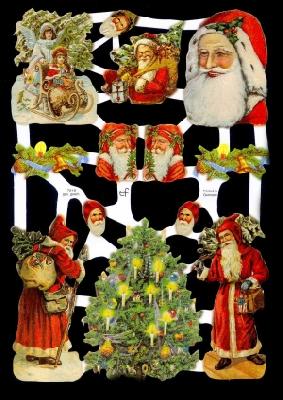 immagini lucide - Weihnachtsmänner, Albero di Natale,  Babbo Natale