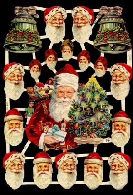 Glanzbilder - Weihnachten Motiv 1, Weihnachtsmann