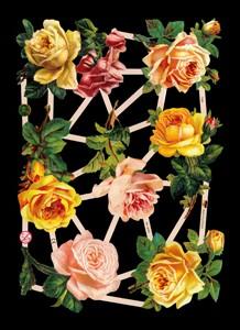 Glanzbilder - gelbe Rosen, Rosen
