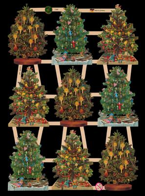 immagini lucide - 9 Weihnachtsbäume, Albero di Natale