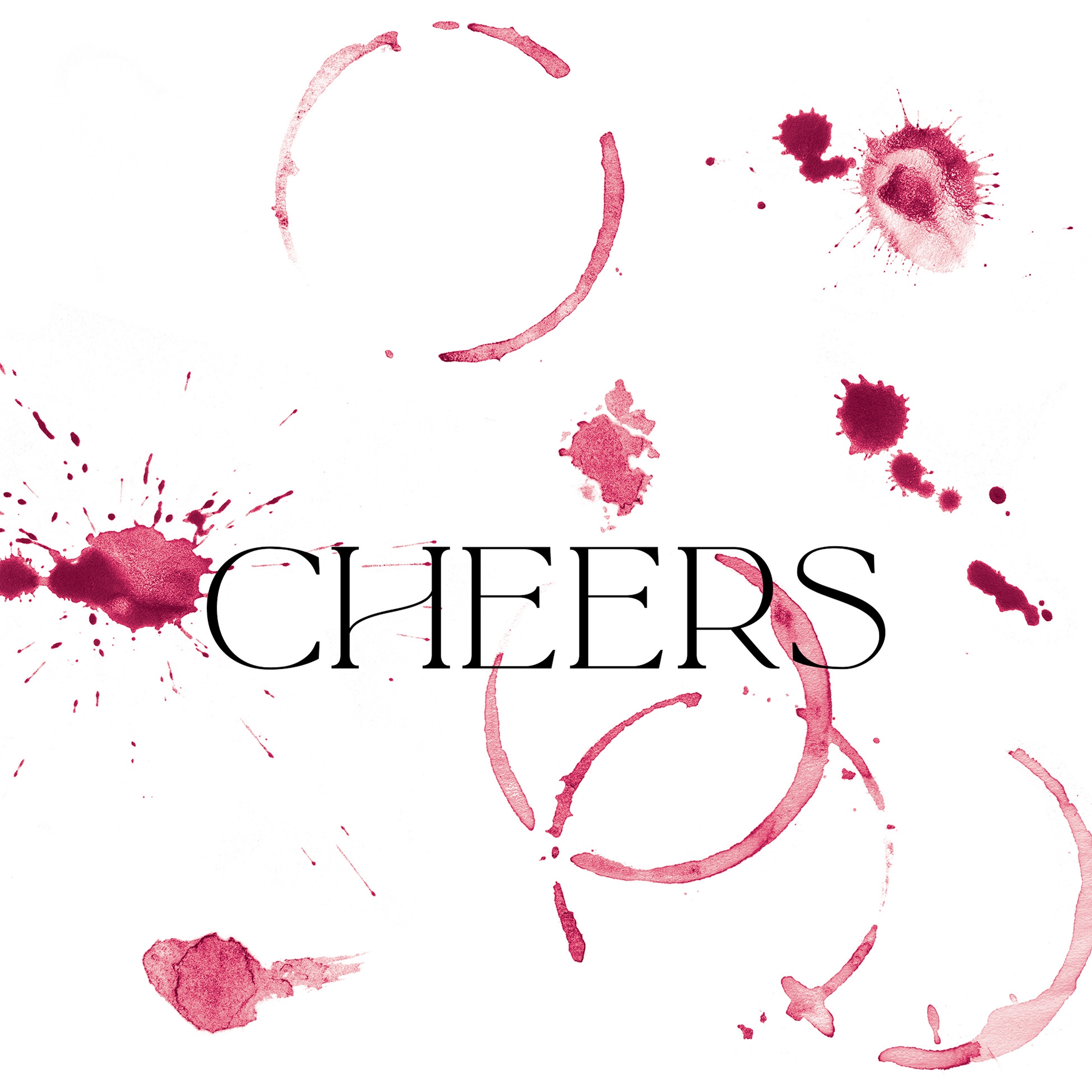 Serwetki 33x33 cm - Cheers, Zdrowie,  wino,  czerwone wino,  plamy po winie,  odcisk na szkle,  napisy,  ?wi?towanie,  wino musuj?ce,  wydarzenia