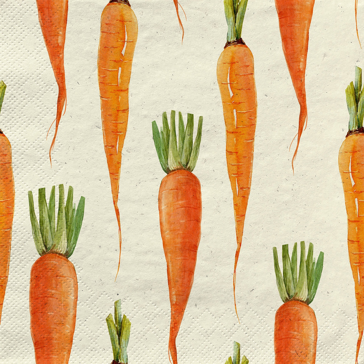 Servietten 24x24 cm Gras-Zellstoff - fancy carrots