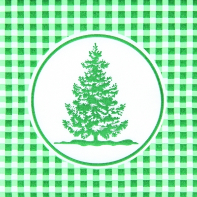 Servilletas Airlaid Dinner - Vichy Tree green